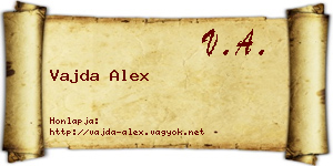 Vajda Alex névjegykártya