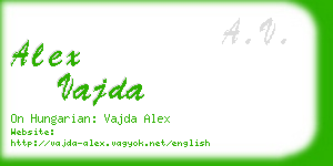 alex vajda business card